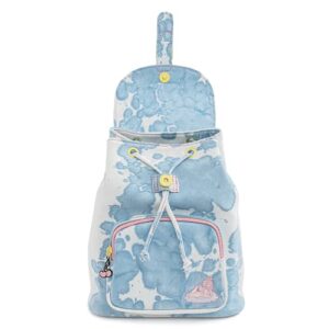 Loungefl Valfre Lucy Blue Acid Wash Denim Backpack