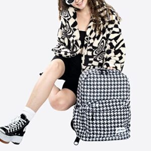 J World New York Oz Backpack for Teen Girls Boys Womens School Bookbag, Houndstooth, One Size