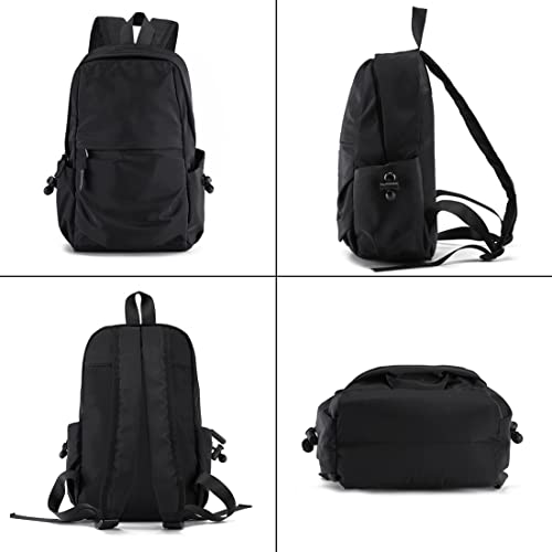 Seoky Rop Mini Backpack Purse for Women Teen Girls Nylon Lightweight Small Casual Backpack 8L Black