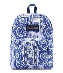 jansport js00t5010l0 superbreak backpack, (white swedish lace)