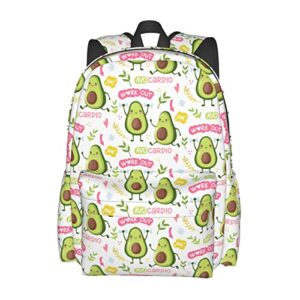 yishow 17 inch backpack with adjustable shoulder straps funny avocado lightweight bookbag casual daypack for travel work