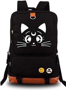 mxcostume anime luna cosplay luminous sailor moon cute cat backpack school bag (a)