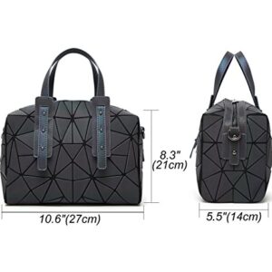 Geometric Backpack Luminous Backpacks Holographic Reflective Bag Lumikay Bags Irredescent Large Rainbow Purses Wallet Set NO.5