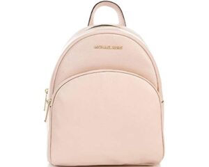 michael kors abbey medium pebbled leather backpack – soft pink