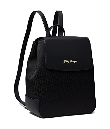 Tommy Hilfiger Sutton Flap Backpack Jacquard Black Tonal/Black One Size