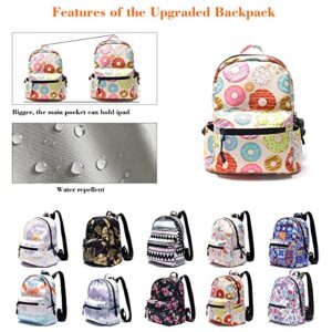 Deerling Cut Mini Backpack for Girls Lightweight Kids Back Pack for Children and Adult Ideal for School Travel (Donut)