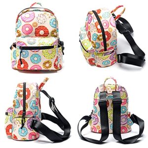 Deerling Cut Mini Backpack for Girls Lightweight Kids Back Pack for Children and Adult Ideal for School Travel (Donut)