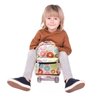 Deerling Cut Mini Backpack for Girls Lightweight Kids Back Pack for Children and Adult Ideal for School Travel (Donut)