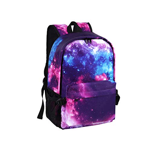 E-Clover Galaxy Backpack for Girls/Women/Men Lightweight School Backpacks Bookbag for Boys Waterproof Travel Daypack Purple Christmas Gift