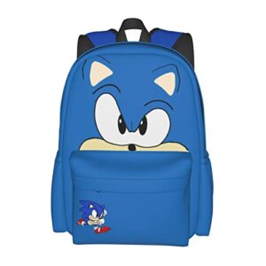 anime backpack for boys&girls，3d print canvas school backpack bookbag with adjustable shoulder straps & padded back,17 inch large backpack