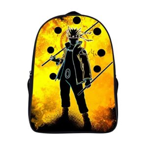 scgold anime boys girls backpacks, cartoon animal laptop bags daypack 3d printed lightweight durable backpack schoolbag for back to school teens elementary middle bookbag, soul yellow, one size