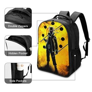 SCGOLD Anime Boys Girls Backpacks, Cartoon Animal Laptop Bags Daypack 3D Printed Lightweight Durable Backpack Schoolbag for Back to School Teens Elementary Middle Bookbag, Soul Yellow, One Size