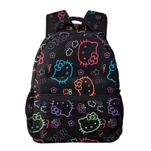 BAMARO Cartoon Anime Cat Backpack for Girls Women Lightweight Fashion High Capacity School Bookbag