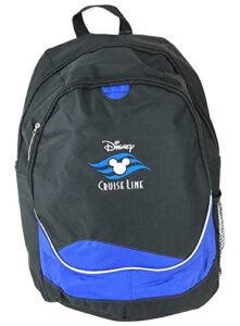 disney cruise line mickey ear icon logo backpack black blue 17 inch