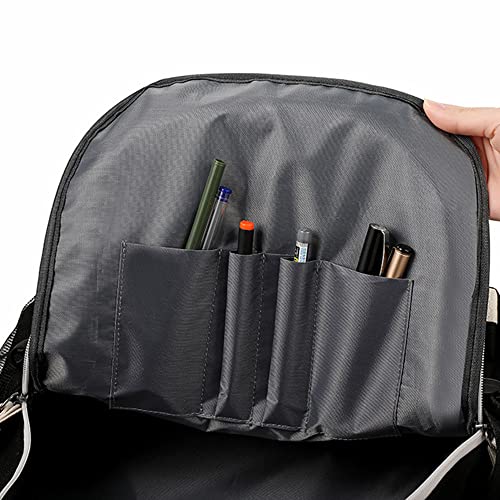 CUSALBOY TV Backpack Student Men and Women USB Charging School Bag Computer Bag Backpack (Black 2)