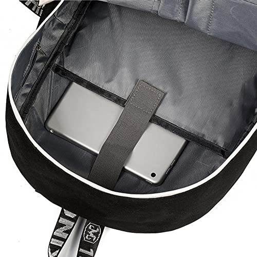 CUSALBOY TV Backpack Student Men and Women USB Charging School Bag Computer Bag Backpack (Black 2)