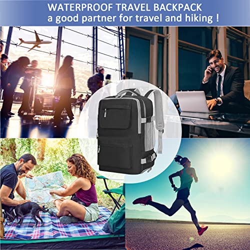 Travel Backpack,Lightweight School Backpack for Student Teenagers,Waterproof Classsic Basic Bag for Women Men Everyday,Carry On Hand Luggage Daypack for Flight,USB Port,Shoe Compartment