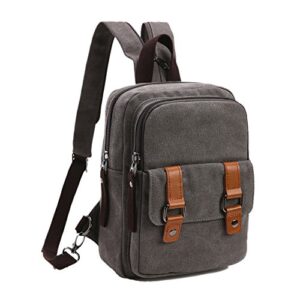 arbag small cute backpack vintage casual canvas shoulder bag daypack 8528bag,grey