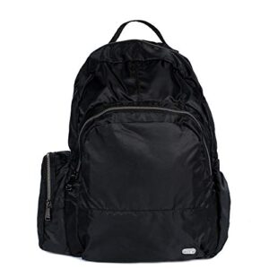 lug echo packable backpack, midnight black, one size