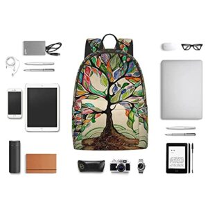 FeHuew 16 inch backpack Vintage Tree of Life Laptop Backpack Full Print School Bookbag Shoulder Bag for Travel Daypack