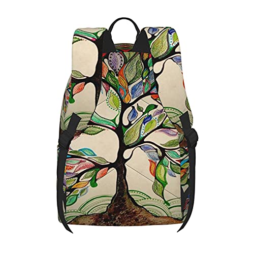 FeHuew 16 inch backpack Vintage Tree of Life Laptop Backpack Full Print School Bookbag Shoulder Bag for Travel Daypack