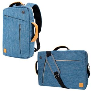 vangoddy slate 3-in-1 universal 17.3 17-inch laptop backpack shoulder bag briefcase (blue)