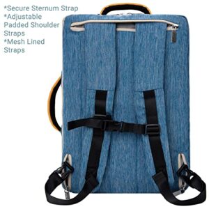Vangoddy Slate 3-in-1 Universal 17.3 17-inch Laptop Backpack Shoulder Bag Briefcase (Blue)