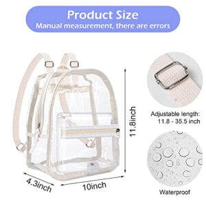 Mytium Clear Backpack,Transparent Backpack with Led lights See Through Backpack for Kids Adult School,Sport,Travel,Stadium-Large