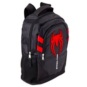 fast forward spider-man backpack for men bundle – 18” marvel spider-man backpack with 2 compartments, padded shoulder straps, and side pockets | spider-man backpack adult