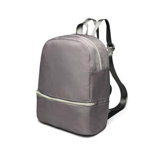 meb my ever bag lightweight 11.5″ nylon mini backpack for women with hidden anti theft pocket on the back | waterproof | mochila de mujer (gray)