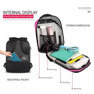 DEYVO Pink Smart LED Backpack, Customizable Laptop Backpack, Travel Laptop Backpack For Adult and College Students. Need Plug in the power bank to use,15.5Inch laptop.18L