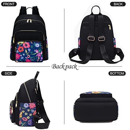 SVRVGV Nylon Backpacks for Women Casual Fashion Backpacks Purse Travel Rucksack Daypack for Girl Student