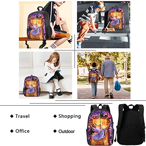 Cute Anime Backpack 3D Printed Cartoon Mirabel Large Backpacks Unisex Sports Travel Bag Fans Gifts 17 Inch