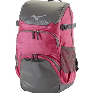 Mizuno Organizer OG5 Backpack, Shocking Pink-Grey