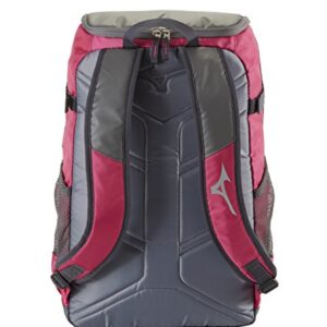 Mizuno Organizer OG5 Backpack, Shocking Pink-Grey