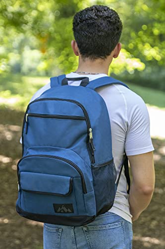 Trail maker Bulk Backpacks for Kids, Adults 24 Pack Wholesale Multipocket Backpacks for School in Bulk with Padded Straps (Boys Color Pack)