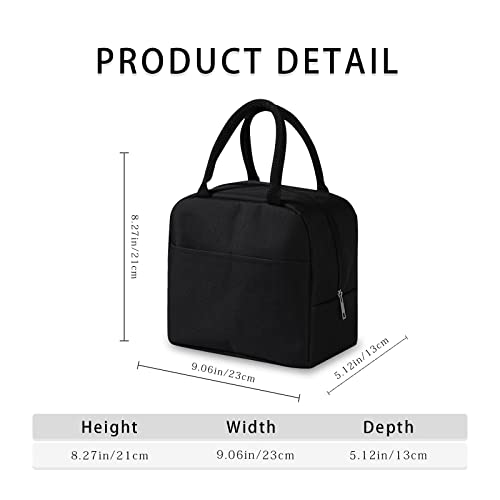 Vonpcaty Cartoon Backpack Set With Black Lunch Box for Boys Girls, Lightweight Laptop Travel Bag Waterproof Bookbag, 17 Inch