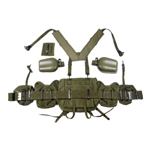 YBJBHW M1956 M1961 Equipment Vietnam War Equipment Replica WW2 US Army Korean War1956 Short Pouch 1956 Bag Kettle Belt Straps