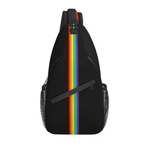 lgbt sling bag crossbody chest daypack casual backpack rainbow animal shoulder bag for travel hiking shopping