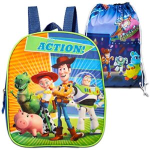 fast forward toy story backpack for kids set – toy story travel bag bundle with 11” mini toy story backpack, toy story drawstring bag | toy story backpack toddler
