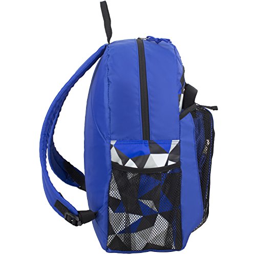 FUEL Backpack & Lunch Bag Bundle, Royal Blue/Crystal Clear Print