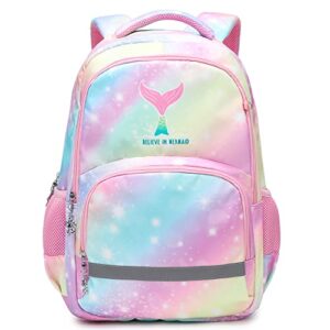 robhomily kids backpack for girls, pink unicorn girls’ backpack for elementary preschool kindergarten school, 16 inch school backpack for girls with lightweight water resistant