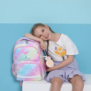 Robhomily Kids Backpack for Girls, Pink Unicorn Girls’ Backpack for Elementary Preschool Kindergarten School, 16 Inch School Backpack for Girls with Lightweight Water Resistant