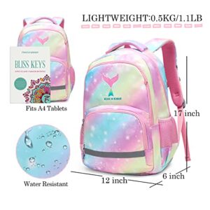 Robhomily Kids Backpack for Girls, Pink Unicorn Girls’ Backpack for Elementary Preschool Kindergarten School, 16 Inch School Backpack for Girls with Lightweight Water Resistant