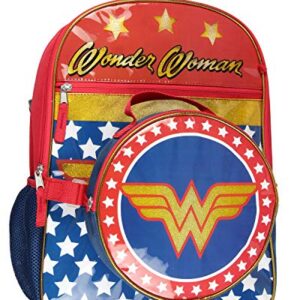 DC Comics Wonder Woman Backpack Lunch Bag Pencil Case Drawstring Sportpack 5pc Set