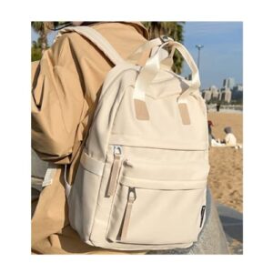 laptop backpack for women laptop backpack travel business computer tote bag for girls work travel (beige)