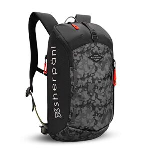 sherpani switch, 15l lightweight travel hiking backpack, hydration backpack, backpack purse for women, daypack for women (dream camo)