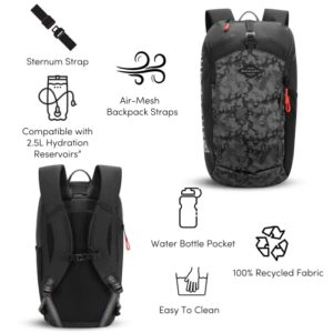 Sherpani Switch, 15L Lightweight Travel Hiking Backpack, Hydration Backpack, Backpack Purse for Women, Daypack for Women (Dream Camo)