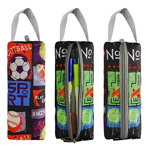 Tilami Rolling Backpack 18 inch with Pencil Case Wheeled Laptop Bag, Sport Balls