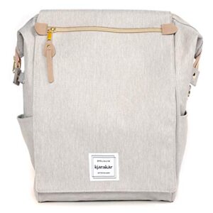 KJARAKÄR Classic Casual Backpack | Metal Zippers |Flexible Design for Gym Work School Diaper Bookbag